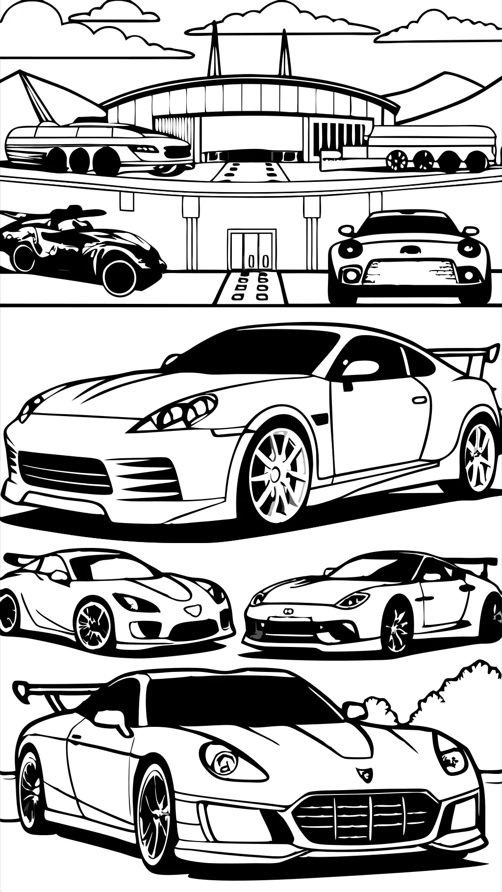 Páginas para colorear del coche GTR